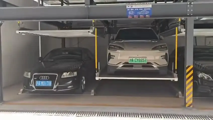 Installed car stacker system