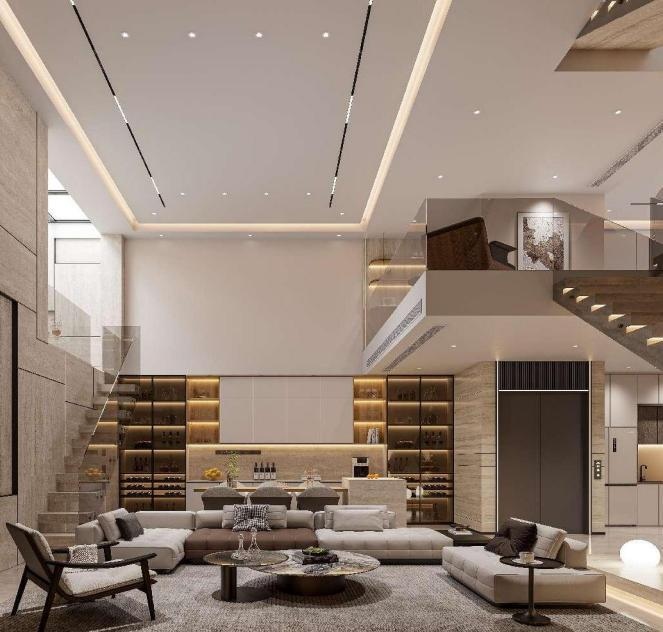 Contemporary luxe residential interior