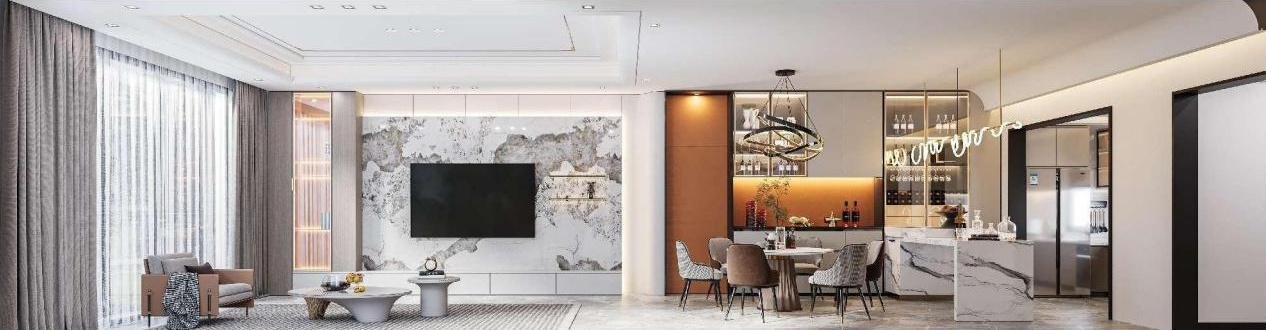 Modern glamour residential interior