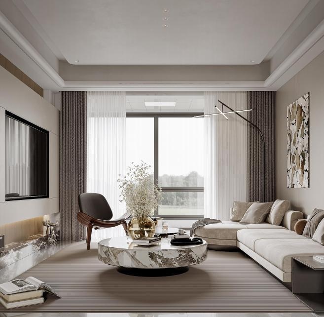 Quiet contemporary residential interior