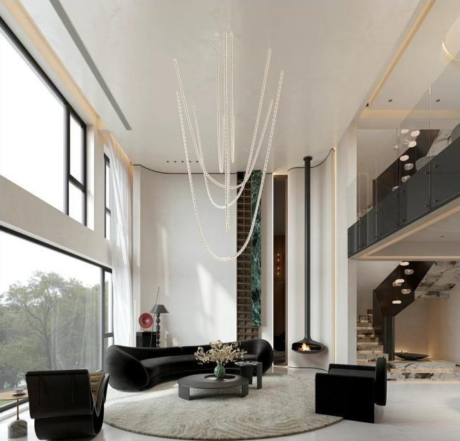 Sculptural modern residential interior