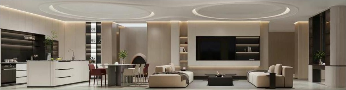 Fluid modern residential interior